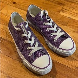 Purple sparkly converse